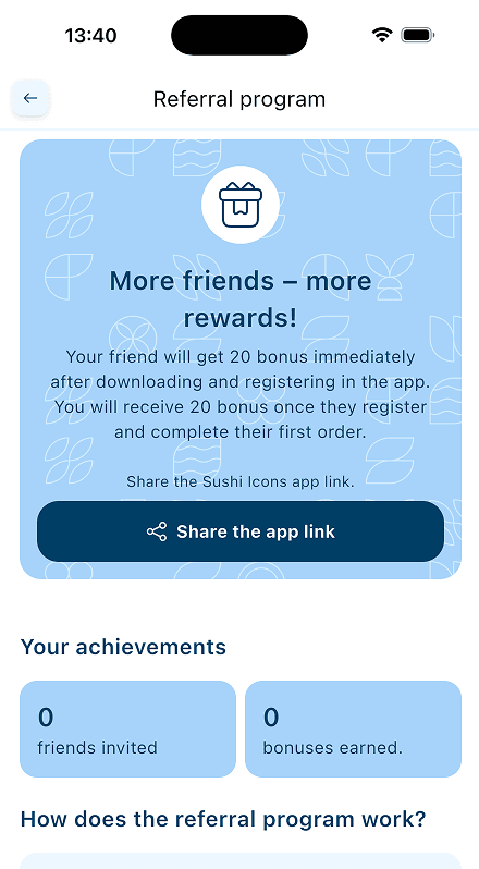 Tap the <strong>«Share link»</strong> button